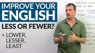 How amp when to use LESS FEWER LESSER and LEAST in English [upl. by Reppart]