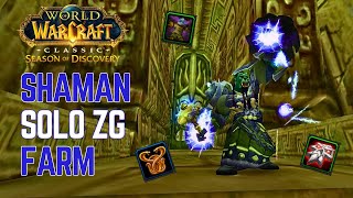 Shaman Solo ZG Farm  Onepull Crocs amp Tigers  Gold Rep Bijous Coins Dolls [upl. by Jankey738]