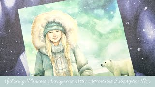 Unboxing Planners Anonymous Artic Adventure Subscription Box [upl. by Yrot743]