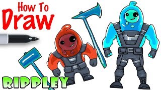 How to Draw Rippley  Fortnite [upl. by Godwin]