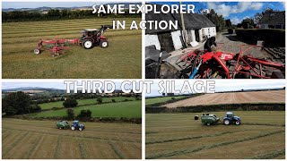 3rd Cut SILAGE  Same Explorer 90  Fusion Baler [upl. by Niltag92]