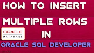 How to insert multiple rows on oracle SQL developer  dual table explained [upl. by Aidam]