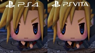 World of Final Fantasy  PS4 VS VITA Gameplay Graphics Comparison [upl. by Giliane]