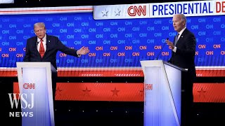 Watch Biden Trump Spar in First 2024 Presidential Debate  WSJ News [upl. by Arrim56]