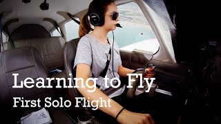 Beths first solo flight with Sussex Flying Club [upl. by Aruam]