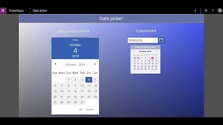 Powerapps Custom Calendar  Date Picker [upl. by Idisahc]