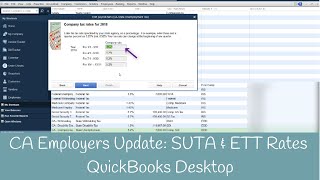 How to update SUTA and ETT rates for California  EDD in QuickBooks Desktop [upl. by Elka]