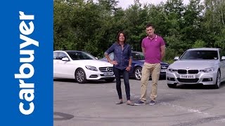 Mercedes CClass vs BMW 3 Series vs Audi A4  Carbuyer  Mat Watson and Ginny Buckley [upl. by Zebadiah14]