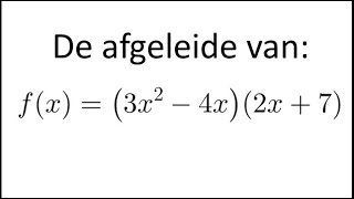 De afgeleide bepalen met de productregel [upl. by Wescott]