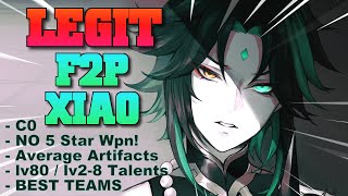 BEST ACTUAL F2P Xiao Guide  Best f2p Teams Weapons Artifacts amp Gameplay  Genshin Impact [upl. by Llerdnad]