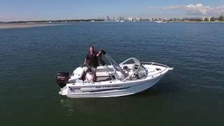 Quintrex 481 Fishabout  Boat Reviews on the Broadwater [upl. by Sennahoj]