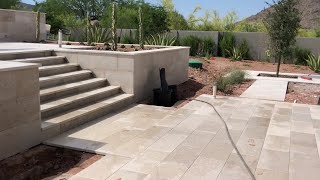 Travertine pavers installation [upl. by Lisk739]