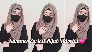 Easiest Summer Hijab Tutorial  Full Coverage  Hijab Styles  zainab [upl. by Neenaj170]