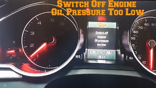 Audi A5 8T3 20 TFSI 2012 Low Oil Pressure Warning Message ⚠️ Comes On The Dashboard DTC P164D00 [upl. by Hgeilhsa]