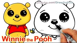 How to Draw Winnie the Pooh Step by Step Easy [upl. by Beata12]