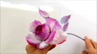 Silk flower making  Petal silk 2 [upl. by Yarg]