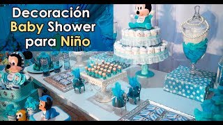 Decoracion de baby shower para niño [upl. by Elwee]