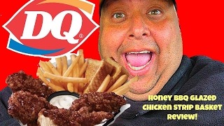 DQ® Honey BBQ Glazed Chicken Strip Basket Review [upl. by Aehtorod]