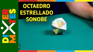 OCTAEDRO ESTRELLADO SONOBE  ORIGAMI  DIVERMATES [upl. by Elades399]