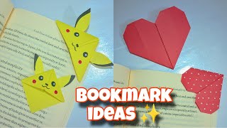 DIY Bookmark Ideas 💡 How to make bookmark with paper  Easy origami bookmark 📑 [upl. by Alak]