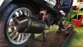 Vespa Sprint 150 Akrapovic Exhaust Sound [upl. by Lucien]