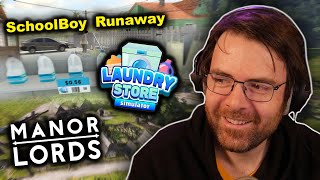 DÉCOUVERTES  SchoolBoy Runaway Laundry Store Simulator  du Manor Lords  Bestof Twitch [upl. by Brigit337]