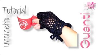 Guanti senza dita ad uncinetto quotMary Poppinsquot crochet gloves [upl. by Miche]