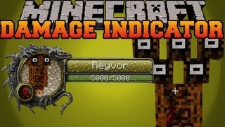 Minecraft Mod Showcase  Damage Indicator Mod  Mod Review [upl. by Rosina]