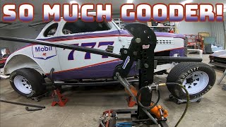 Vintage Chevy Race Car Gets NEW Nerf Bars Shock Hoops and Bumper HUGE ANNOUNCEMENT [upl. by Jones]