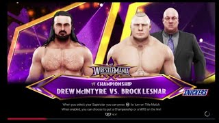 Drew McIntyre Vs Brock Lesner WWE title nerdy cys 2k showcase episode 1 WWE 2K19 [upl. by Erskine]