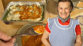 Pasta Grannies enjoy Ernestinas spinach and meat cannelloni [upl. by Nally]