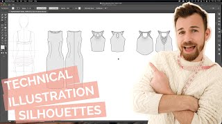 TECHNICAL DRAWING FOR FASHION Part 1 – Creating simple silhouettes amp design details [upl. by Schnell60]