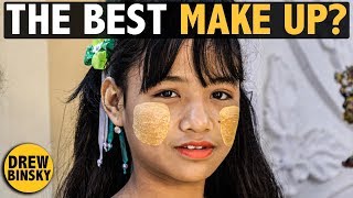 THE BEST MAKE UP Thanaka in Myanmar [upl. by Sawyere]