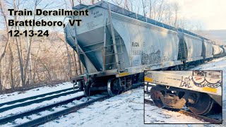 Train Derailment  Brattleboro VT  12 13 24  Post Derailment Footage [upl. by Lerim]