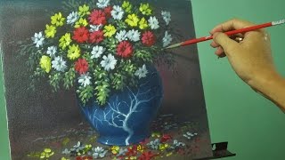 Acrylic Painting Lesson  Flowers in the Vase by JM Lisondra [upl. by Moclam]