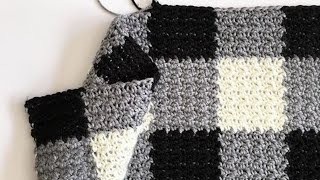 Crochet Griddle Stitch Gingham Blanket [upl. by Brennan]