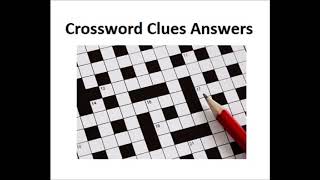 crossword clues answers [upl. by Vinson]