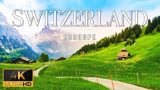 FLYING OVER SWITZERLAND 4K UHD  Relaxing Music With Beautiful Natural Landscape Video Ultra HD [upl. by Webb]