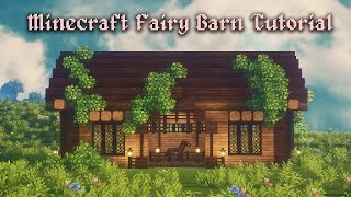 Fairy Minecraft Barn Tutorial 🌸🐴✨ Cottagecore Easy Fairytale Fairycore Fairy tail 🌸 Kelpie The Fox [upl. by Rodriguez954]