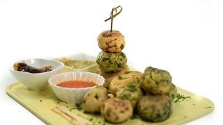 Appetizer Recipes  Trio of Fried Matzo Balls [upl. by Ahtrim]