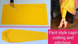 Designer Capri Pant trousercutting and stitching by quotSam Stitching quot [upl. by Hedda309]