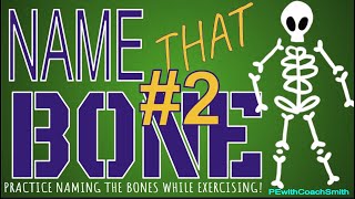 🦴NAME That BONE 2 ☠️Skeletal System Unit or Halloween Warm Up Cool Down Brain Break [upl. by Leonerd364]