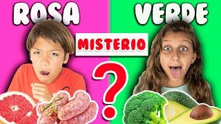 24 HORAS COMIENDO COLORES MISTERIO  Mimi Land reto comida rosa verde naranja [upl. by Jeniece]