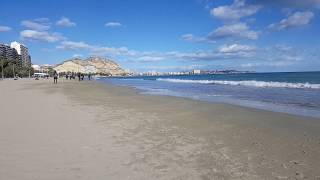 Alicante beach February Winter [upl. by Aglo]