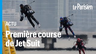 Huit hommes volants s’affrontent lors d’une course de Jet Suit à Dubaï [upl. by Ken982]