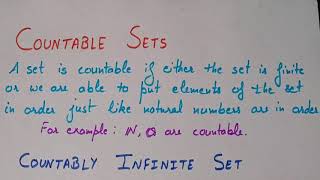 Countable Sets Countably Infinite Sets and Uncountable Sets DEFINITION WITH EXAMPLES [upl. by Charmaine]