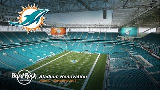 Miami Dolphins Hard Rock Stadium Renovation TimeLapse [upl. by Akedijn]