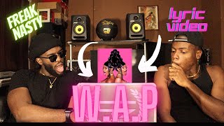 Cardi B  WAP feat Megan Thee Stallion Official Lyric Video FUNNY REACTION [upl. by Reisman]