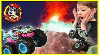 Soldier Fortune Monster Dirt amp VOLCANO ft Hot Wheels Zombie Wrex amp Monster Jam Dinosaurs [upl. by Sonja843]