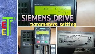 Siemens drive basic parameter setting [upl. by Elum]